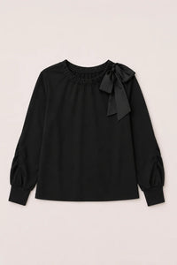 Karl Knit Bow-Tie Shoulder Top