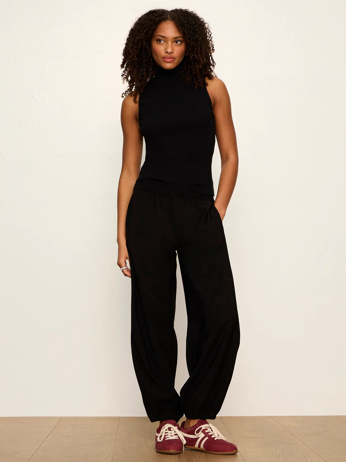 Micro Balloon Pant Black