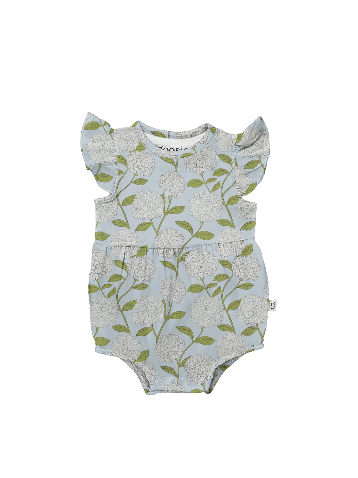 Flutter Bubble - Hydrangeas 0-3 MOS. Onesie