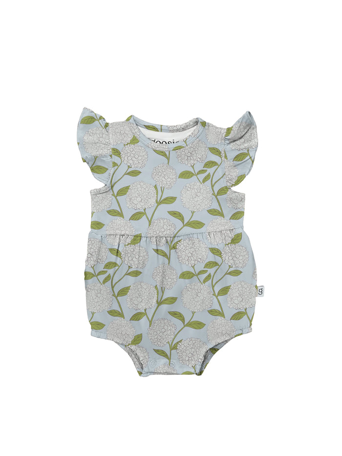 Flutter Bubble - Hydrangeas 0-3 MOS. Onesie