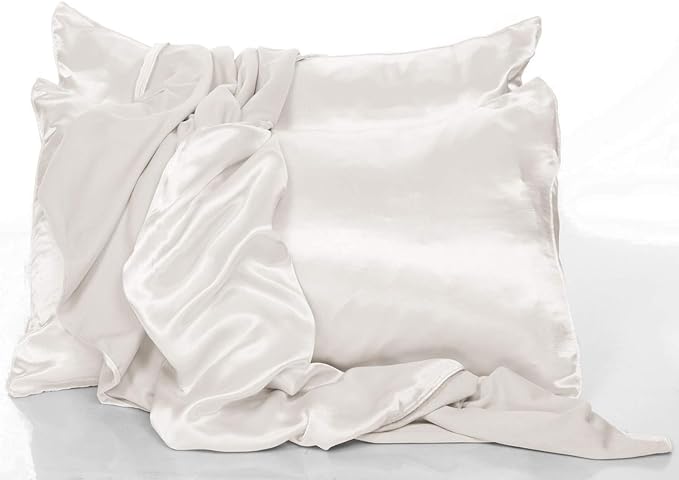 PJ Harlow Pillow Case Set of 2 Satin Pillow Cases Pearl