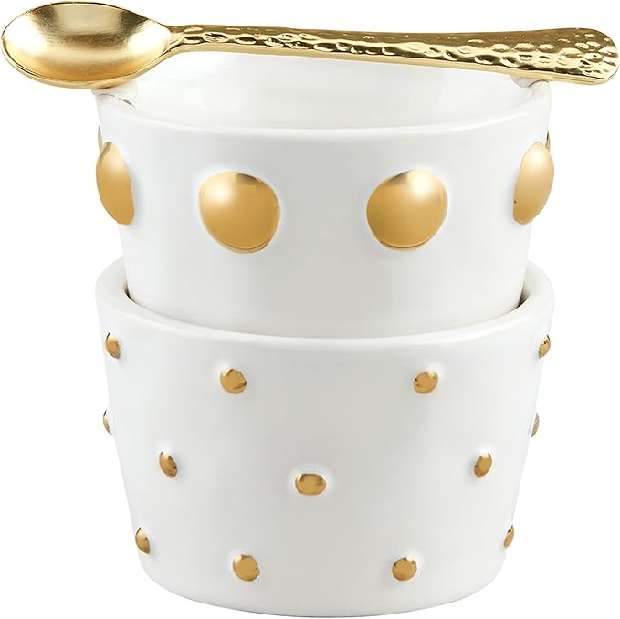 Gold Dot Ceramic Tidbit Set