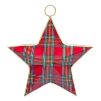 Tartan Plaid Enameled North Star Ornament