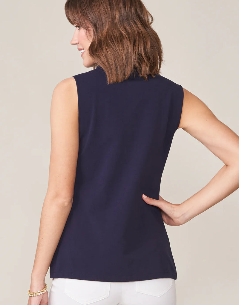 Serena Half-Zip Top Navy