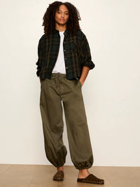 The Autumn Edit Flannel Top Forest Plaid