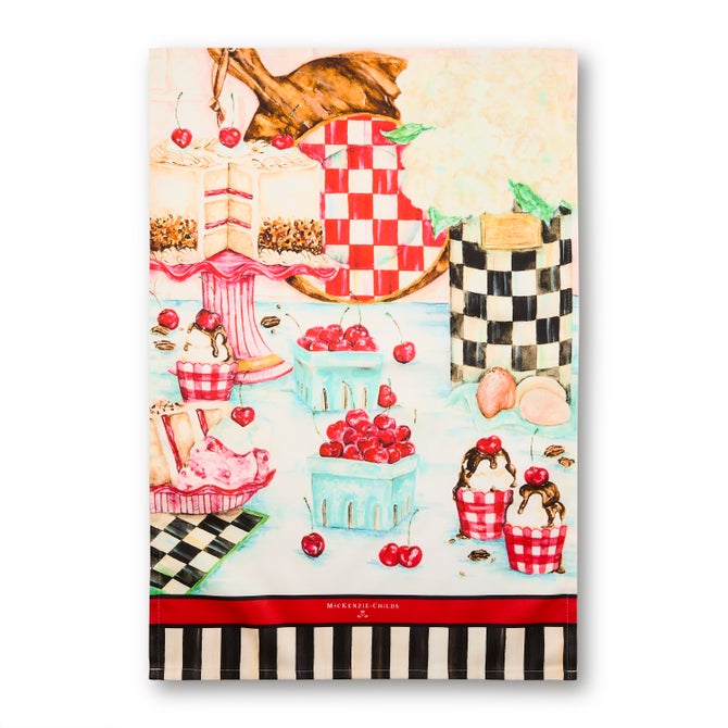 Cherry Bakeshop Printed Dish Towel