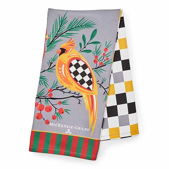 Holiday Cardinal Dish Towel