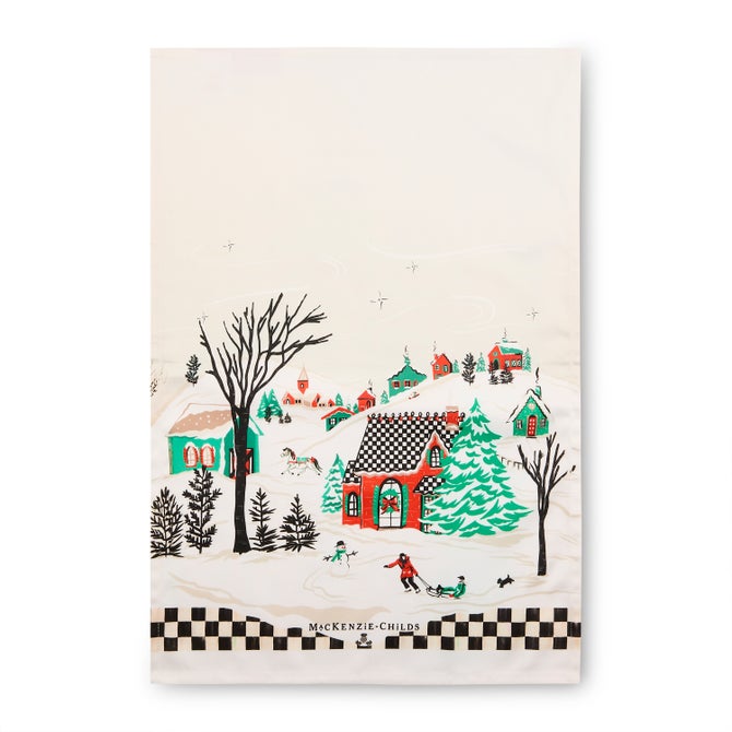 Alpine Village Printed Dish Towel