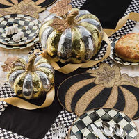 Courtly Check Black Table Runner