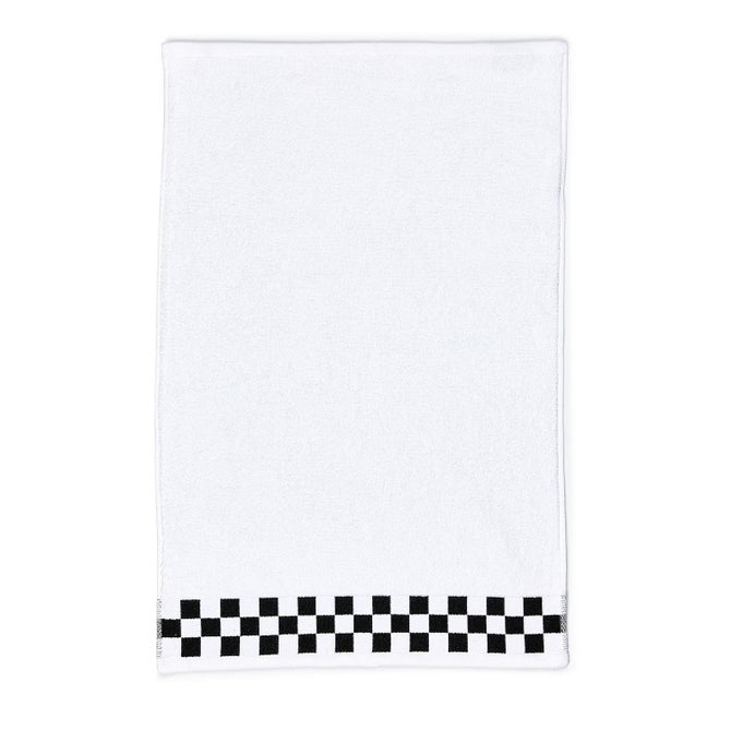 Hand Towel with Black Check Border