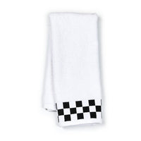 Hand Towel with Black Check Border