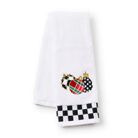 Deck the Halls Ornament Embroidered Hand Towel