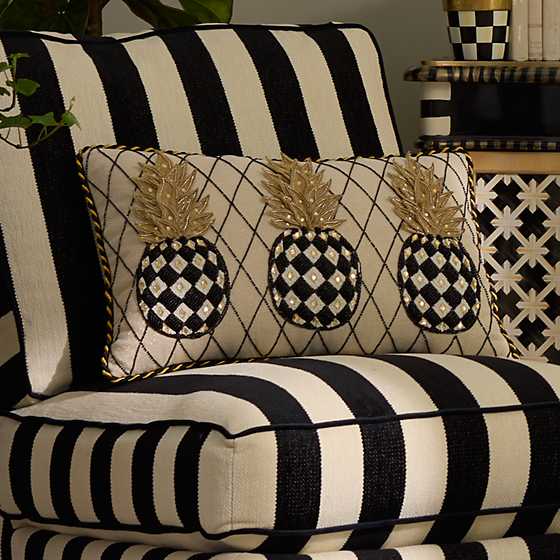 Pineapple Ivory Lumbar Pillow