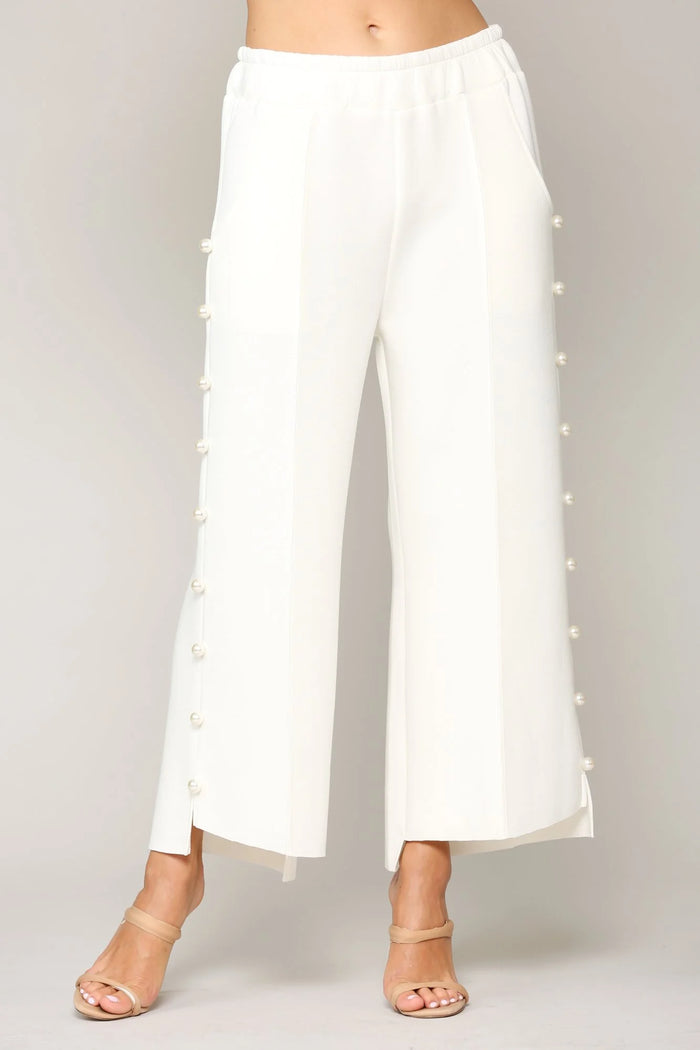 Farrah French Scuba Pearl Long Pant