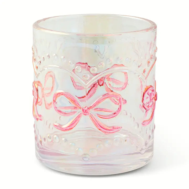 11oz Ribbon Rock Glass - Clear Irid.