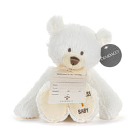God Bless Baby White Teddy Bear - 11in