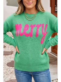 Merry Long Sleeve Christmas Loose Fit Sweater