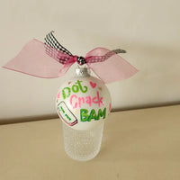 Mahjong Hand Painted Glass Ornament