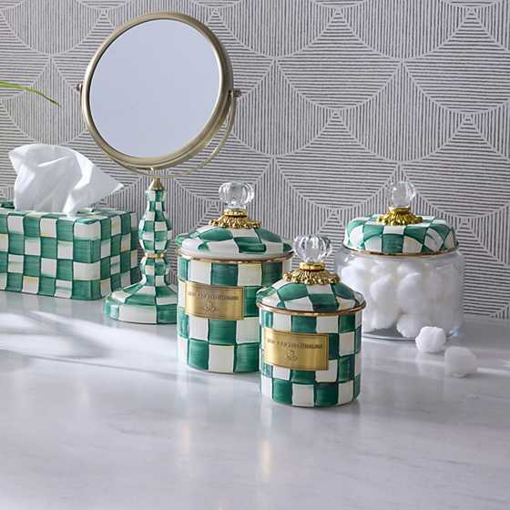 Emerald Check Small Canister