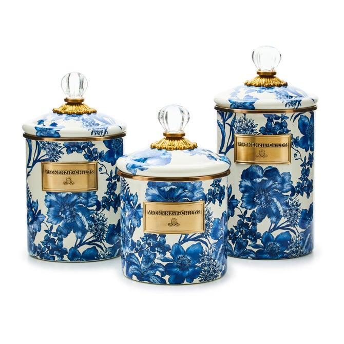 Royal English Garden Small Enamel Canister