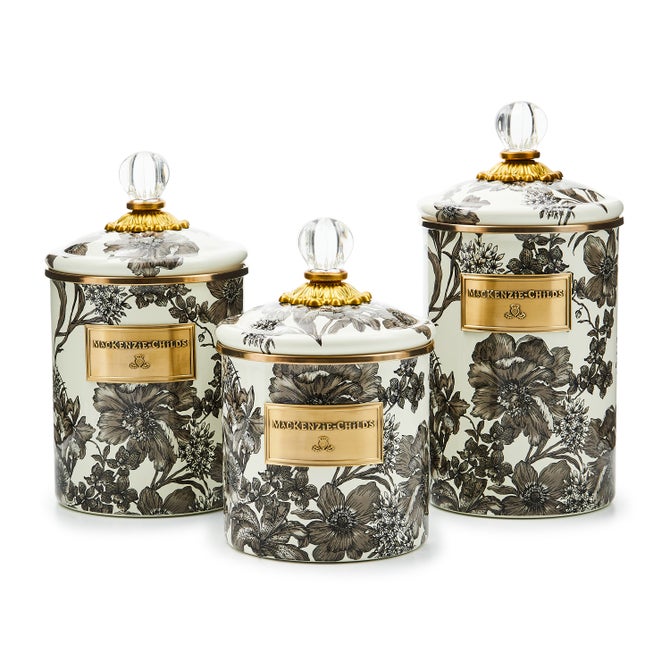 Sterling English Garden Small Enamel Canister