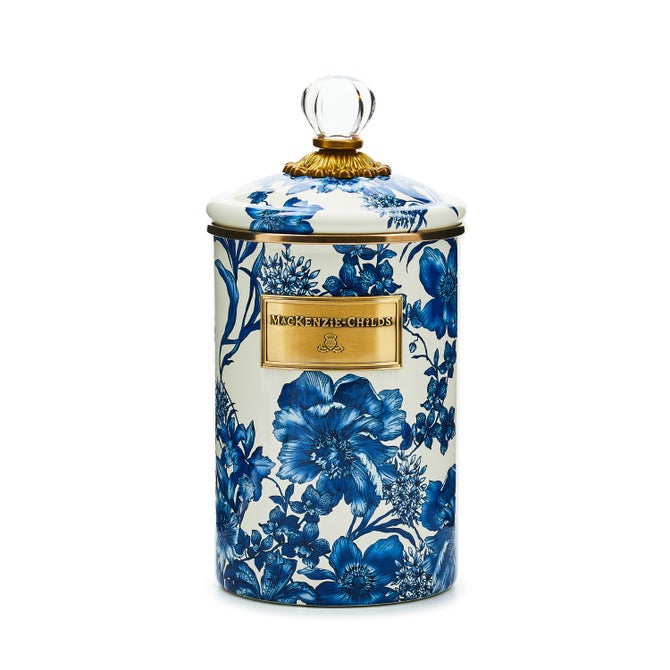 Royal English Garden Large Enamel Canister