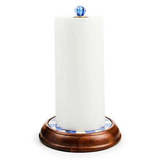 Royal Check Wood Paper Towel Holder