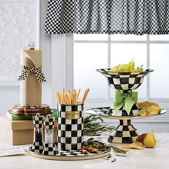 Courtly Check Wood Paper Towel Holder