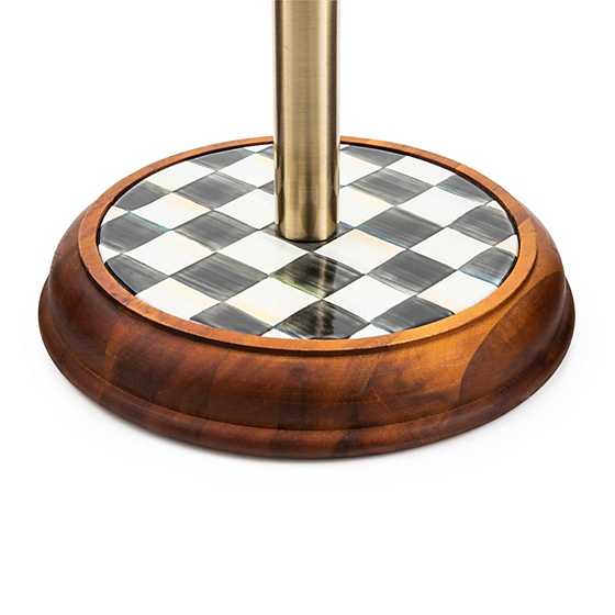 Courtly Check Wood Paper Towel Holder