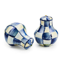 Royal Check Enamel Salt & Pepper Shakers