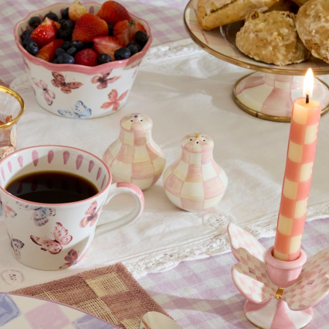 Rosy Check Salt & Pepper Shakers