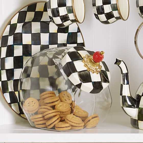 Cookie Jar with Courtly Check Lid