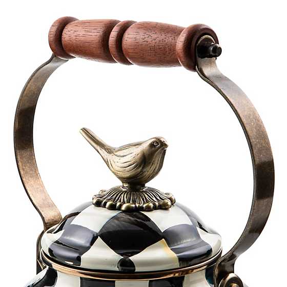 Courtly Check 3 Quart Tea Kettle with Bird