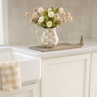 Mocha Check Pitcher