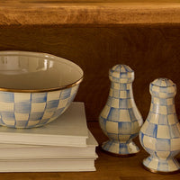 Sky Check Large Salt & Pepper Shakers