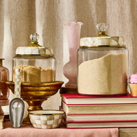 Mocha Check Large Kitchen Canister