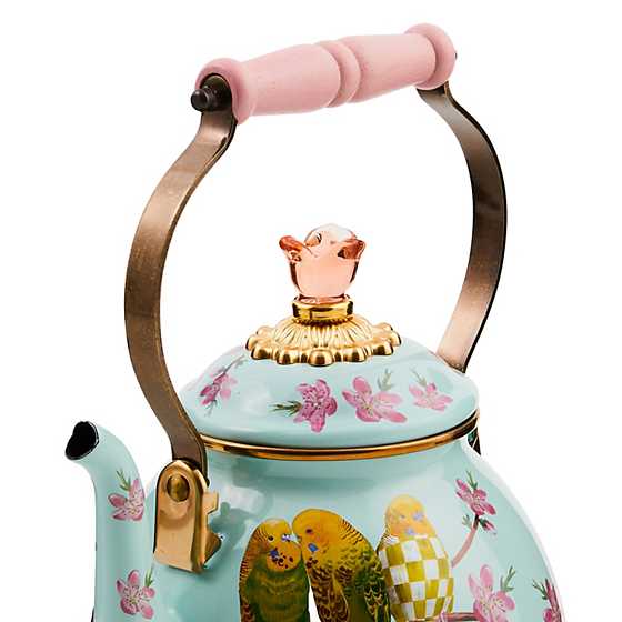 Parakeet Party 2 Quart Tea Kettle