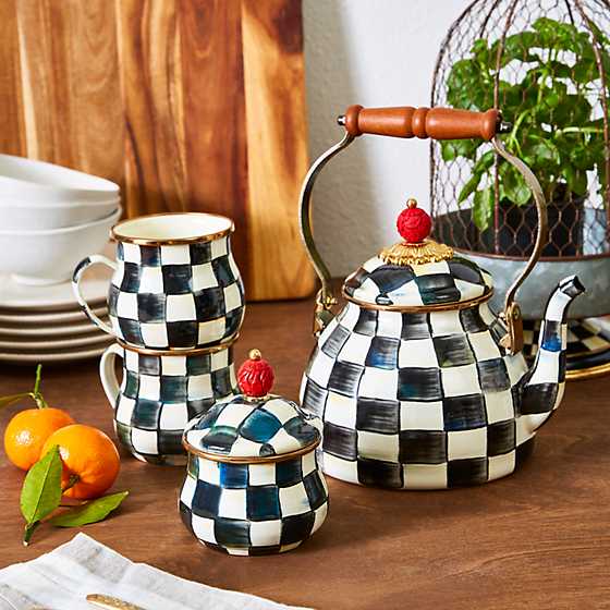 Checkered tea pot hotsell