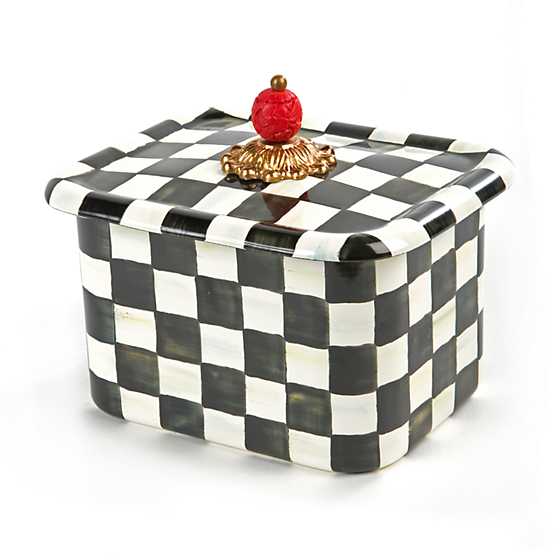 Courtly Check Enamel Recipe Box