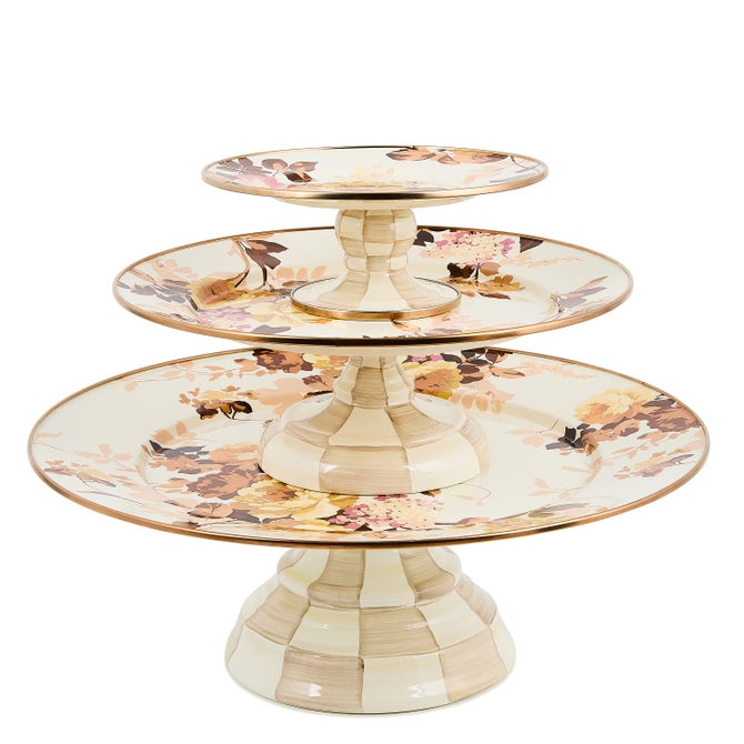 Wild Rose White Mini Pedestal Platter