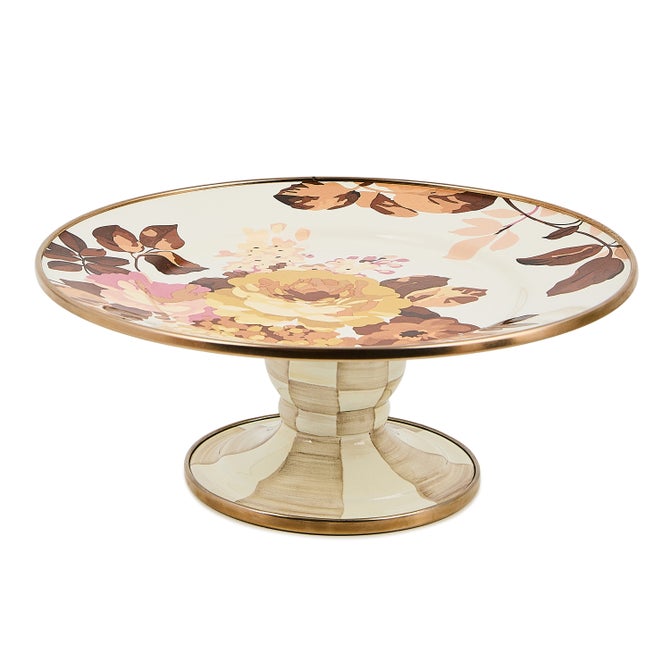 Wild Rose White Mini Pedestal Platter