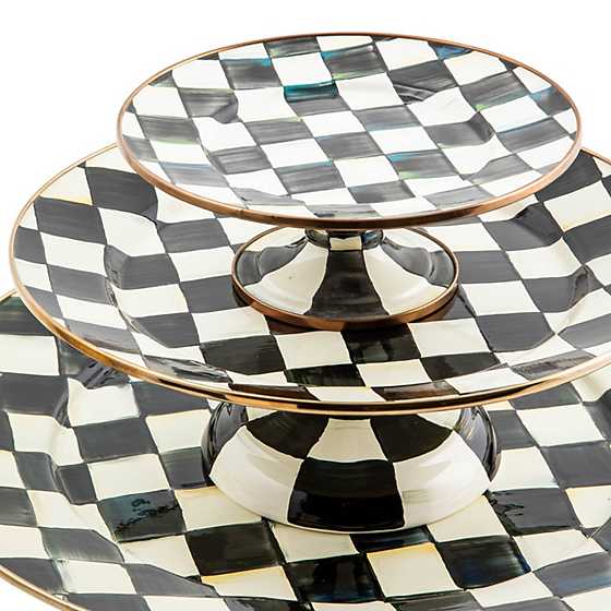 Courtly Check Mini Pedestal Platter