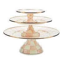 Rosy Check Mini Pedestal Platter