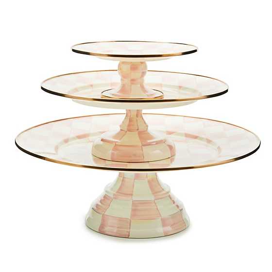 Rosy Check Mini Pedestal Platter