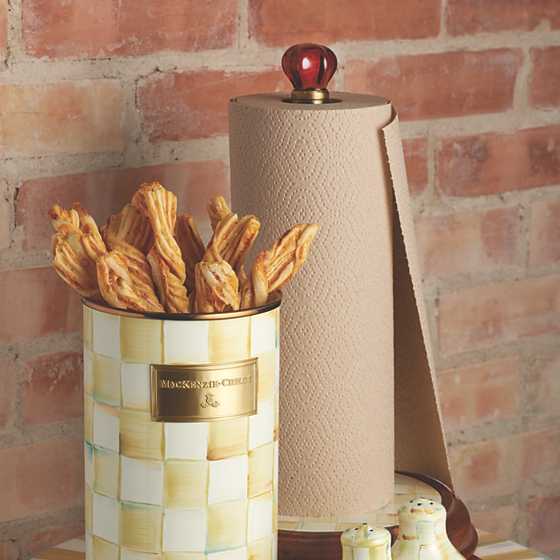 Parchment Check Utensil Holder