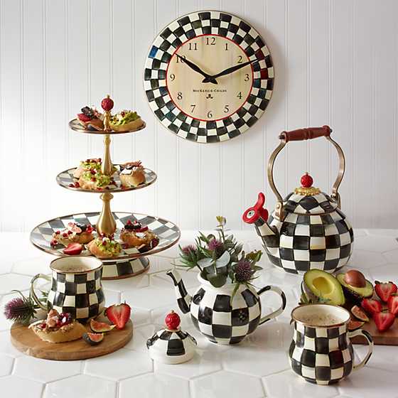 Courtly Check Wall Clock