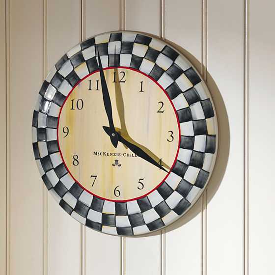 Courtly Check Wall Clock