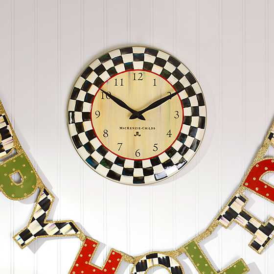 Courtly Check Wall Clock