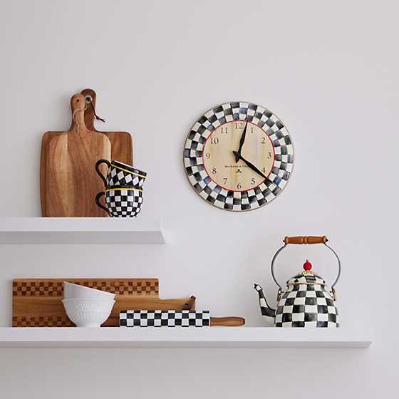 Courtly Check Wall Clock