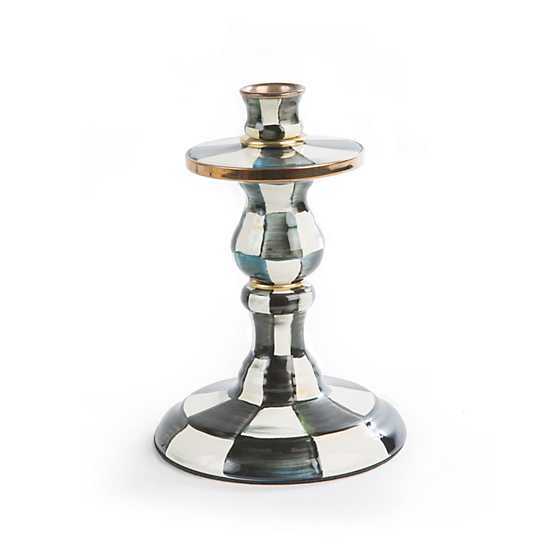 Courtly Check Small Enamel Candlestick